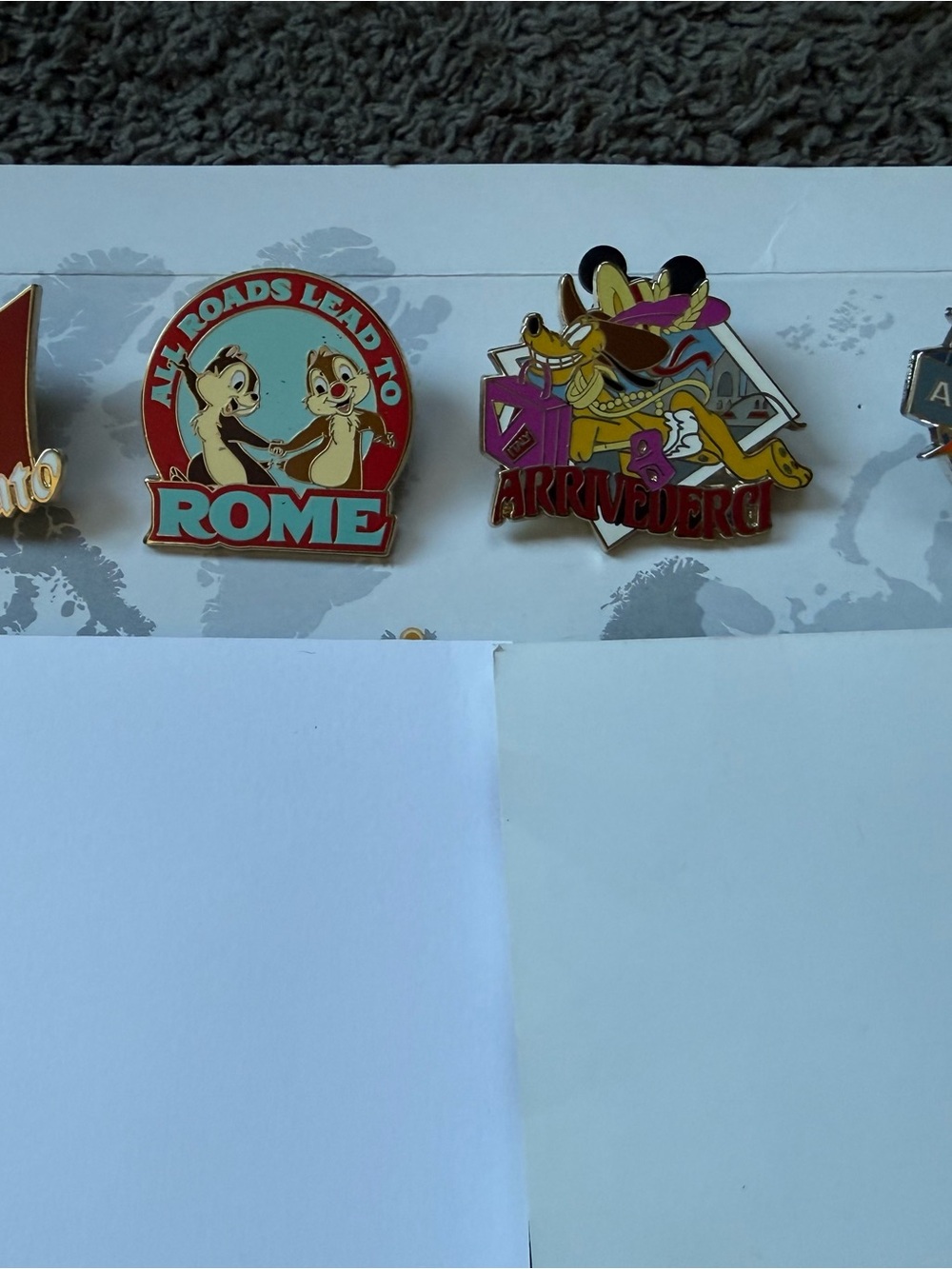 Adventures by Disney Rome Escape Pin Set 2025- Pinocchio, Chip ‘n Dale & Pluto